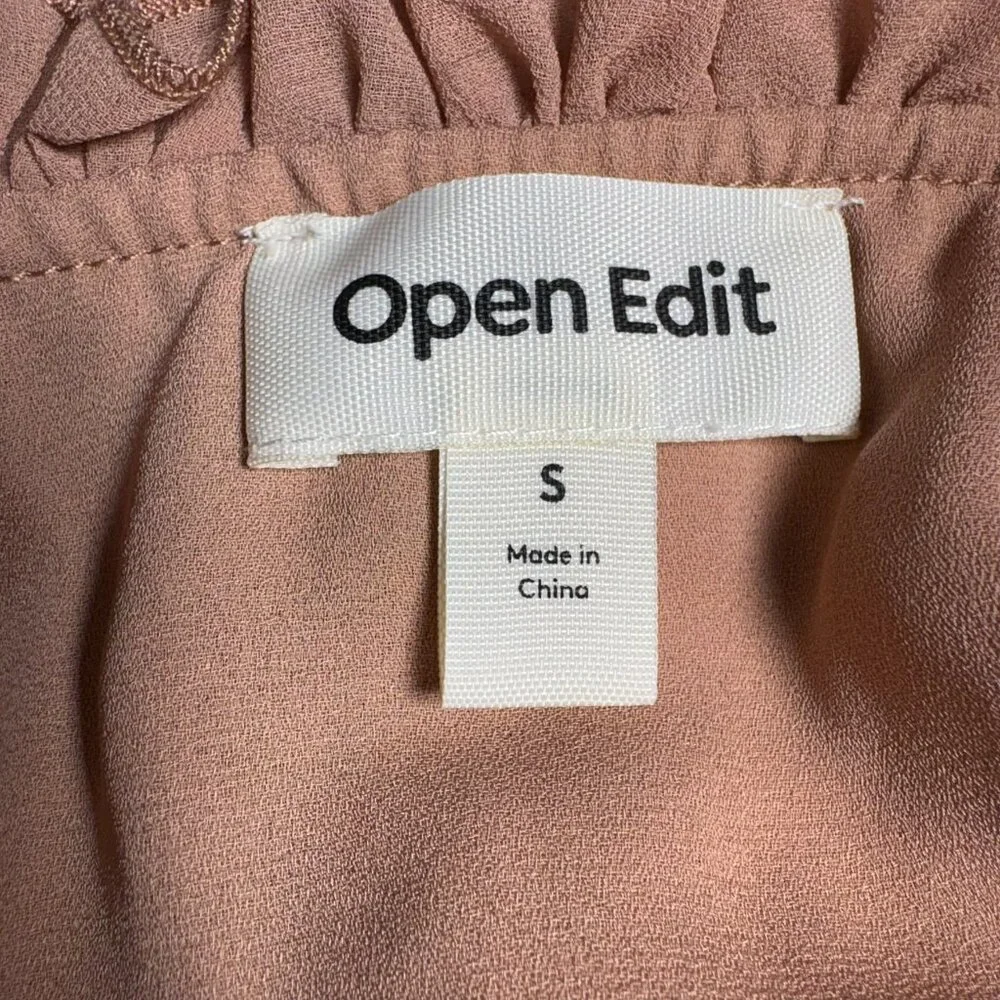 Open Edit Ruffle Chiffon Shift Dress – Small (NWT) - Picture 8 of 14